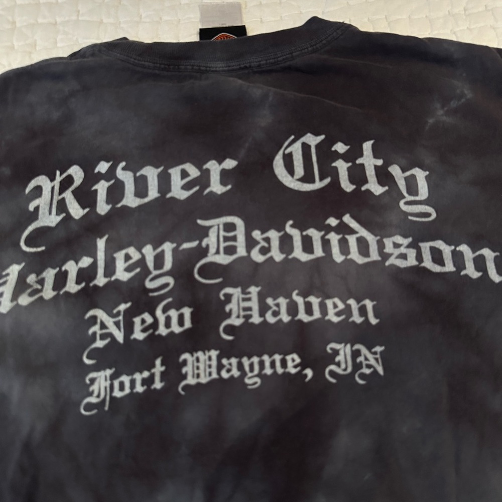Harley-Davidson Black Short Sleeve Tee with Vintage Graphic - Picture 8 of 8